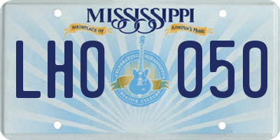 MS license plate LHO050