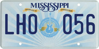 MS license plate LHO056