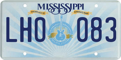 MS license plate LHO083