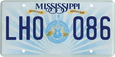 MS license plate LHO086