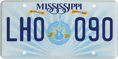MS license plate LHO090