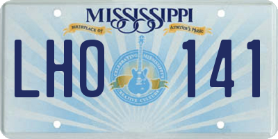 MS license plate LHO141