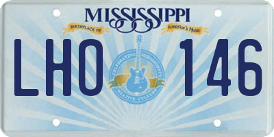 MS license plate LHO146