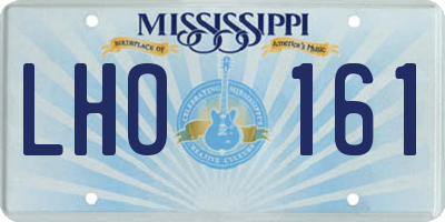 MS license plate LHO161