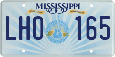 MS license plate LHO165