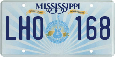 MS license plate LHO168