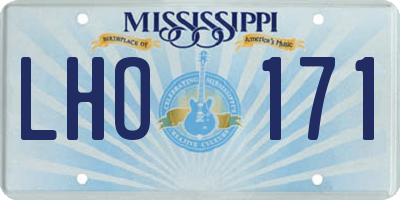 MS license plate LHO171
