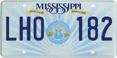 MS license plate LHO182