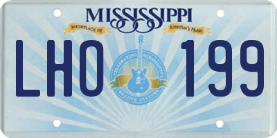 MS license plate LHO199