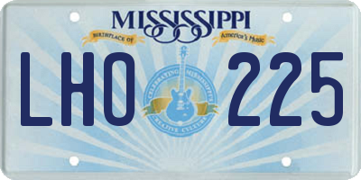 MS license plate LHO225