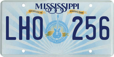 MS license plate LHO256
