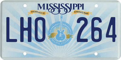 MS license plate LHO264