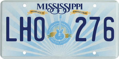 MS license plate LHO276