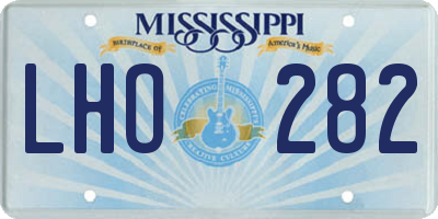 MS license plate LHO282