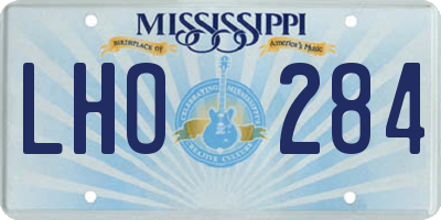 MS license plate LHO284