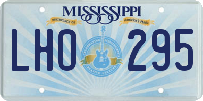 MS license plate LHO295
