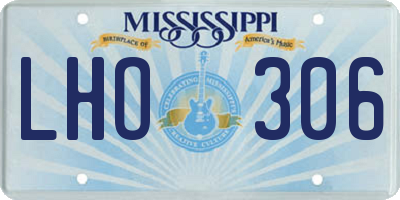 MS license plate LHO306