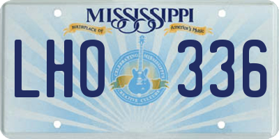 MS license plate LHO336
