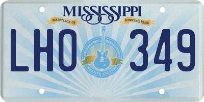 MS license plate LHO349