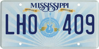 MS license plate LHO409