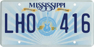MS license plate LHO416