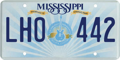 MS license plate LHO442