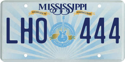 MS license plate LHO444