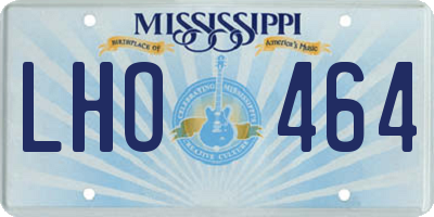 MS license plate LHO464