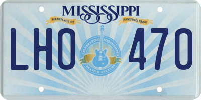MS license plate LHO470