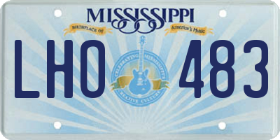 MS license plate LHO483