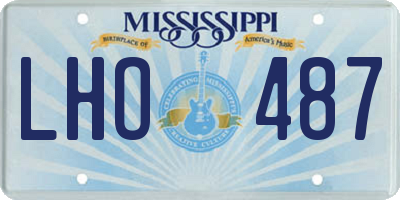 MS license plate LHO487
