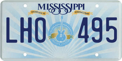 MS license plate LHO495