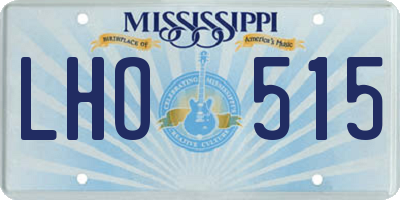 MS license plate LHO515