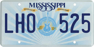 MS license plate LHO525