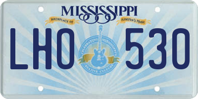 MS license plate LHO530