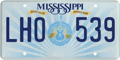 MS license plate LHO539