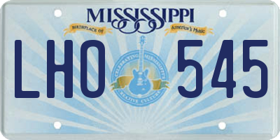 MS license plate LHO545