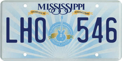 MS license plate LHO546