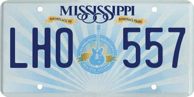 MS license plate LHO557