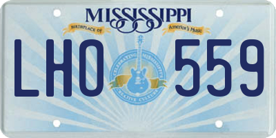 MS license plate LHO559