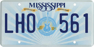 MS license plate LHO561