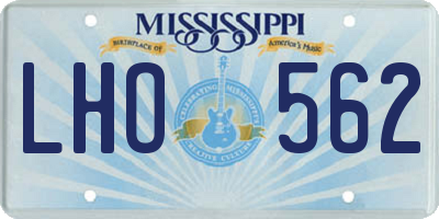 MS license plate LHO562