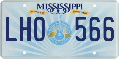 MS license plate LHO566