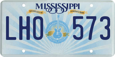 MS license plate LHO573