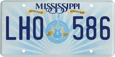 MS license plate LHO586