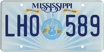 MS license plate LHO589
