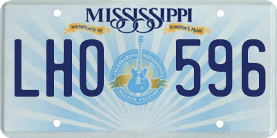 MS license plate LHO596