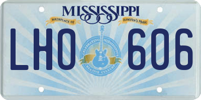MS license plate LHO606