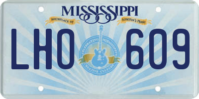 MS license plate LHO609