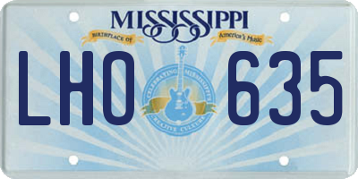 MS license plate LHO635